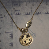 Human Being Small Necklace - in Brass