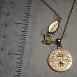 Human Being Small Necklace - in Brass
