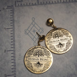 Human Being Larger Earring - in Brass