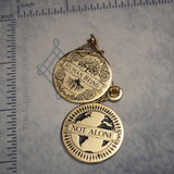 Human Being Larger Earring - in Brass