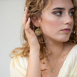 Human Being Larger Earring - in Brass