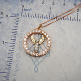 Angel in the Halo - 14k Rose Gold - Platinum