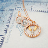 Angel in the Halo - 14k Rose Gold - Platinum