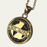 Human Being Small Necklace - in Brass