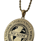 Human Being Larger Necklace - in Brass