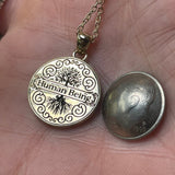 Human Being Small Necklace - in Brass
