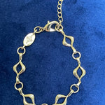 Full view of the Sacred Mandorla Golden Chain Bracelet crafted in brass with 14K gold PVD plating