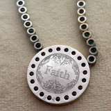 Rosone di Fede Emerald & Diamond Medallion Necklace — 18K Gold & Platinum