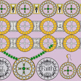 Rosone di Fede Emerald & Diamond Medallion Necklace — 18K Gold & Platinum